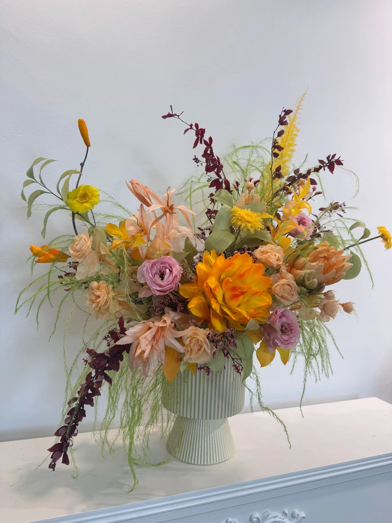 【秋日恋歌】永生玫瑰玄关花餐桌花