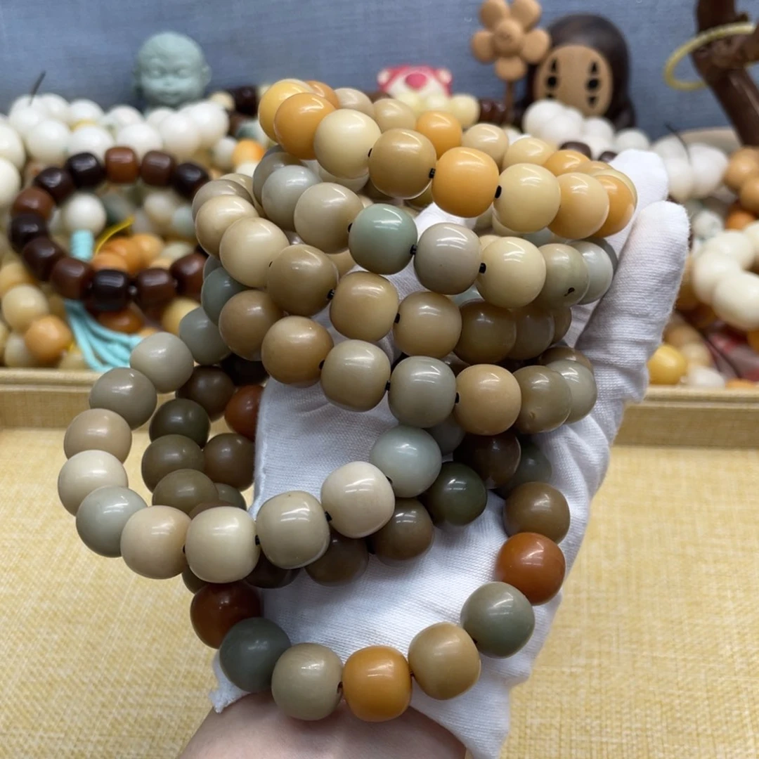 菩提根/象牙果吊坠14干磨瑕疵奶咖桶一锅338