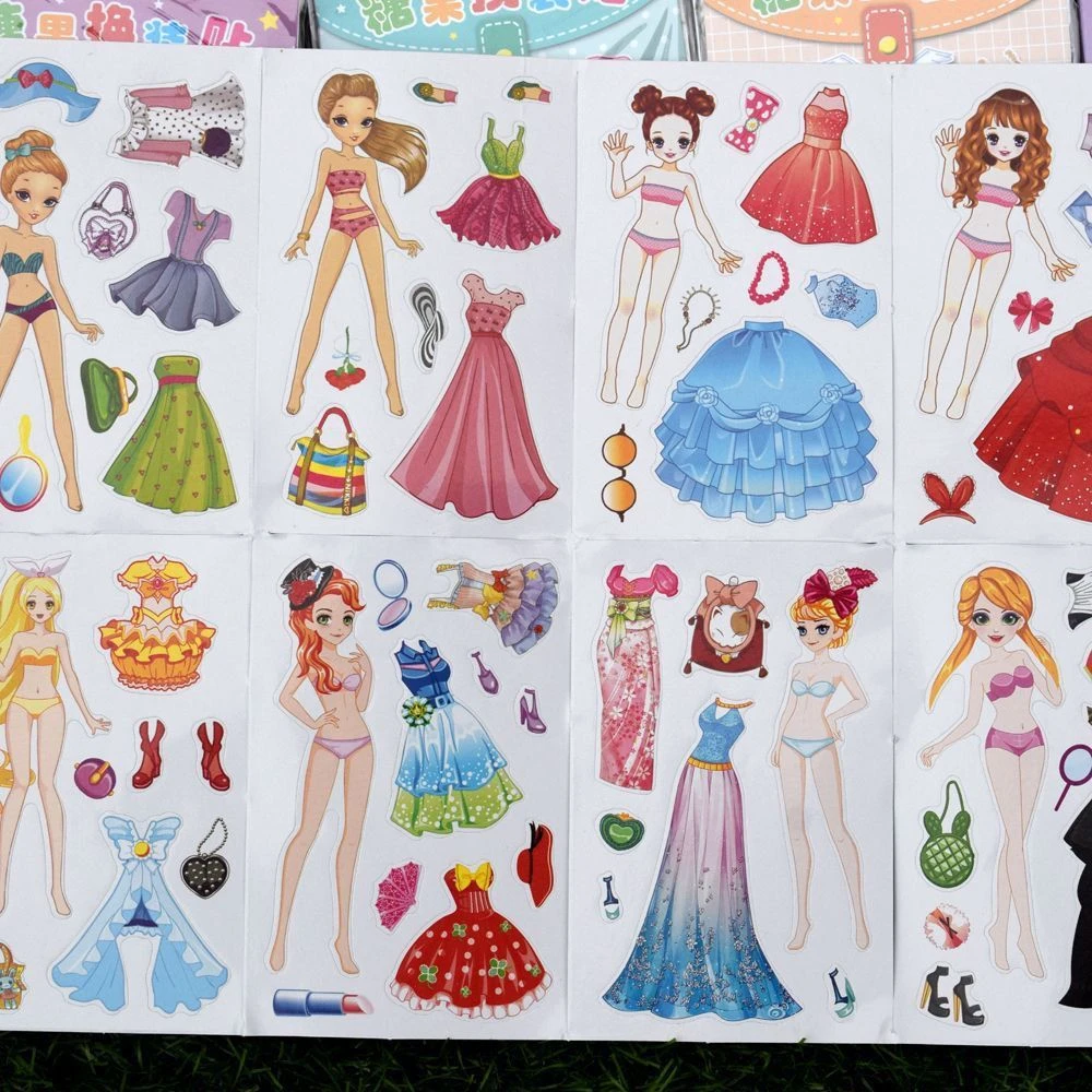 公主的衣柜30入韩版换装贴可爱换装游戏贴纸学校周边热卖贴纸玩具