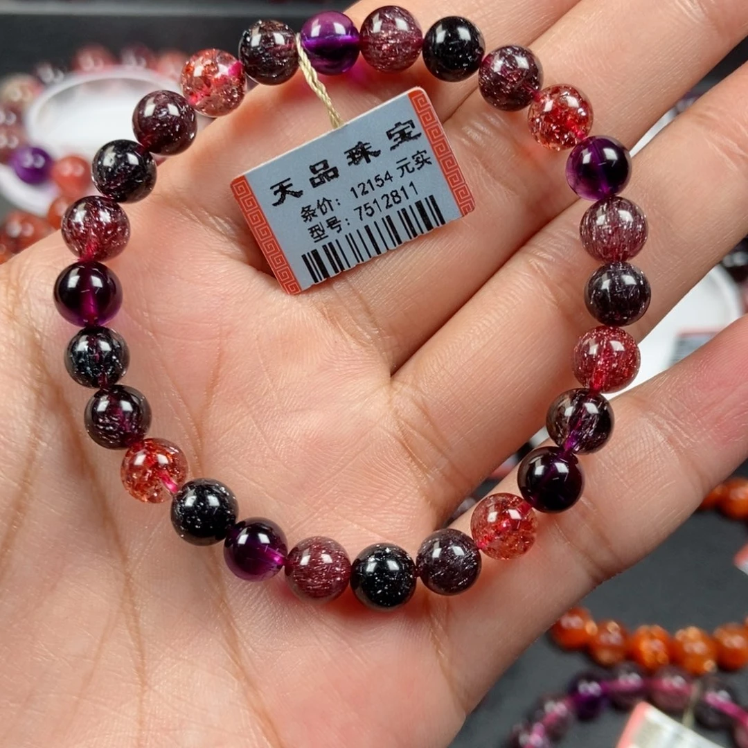 未镶嵌手链水晶黑加仑超七7512811