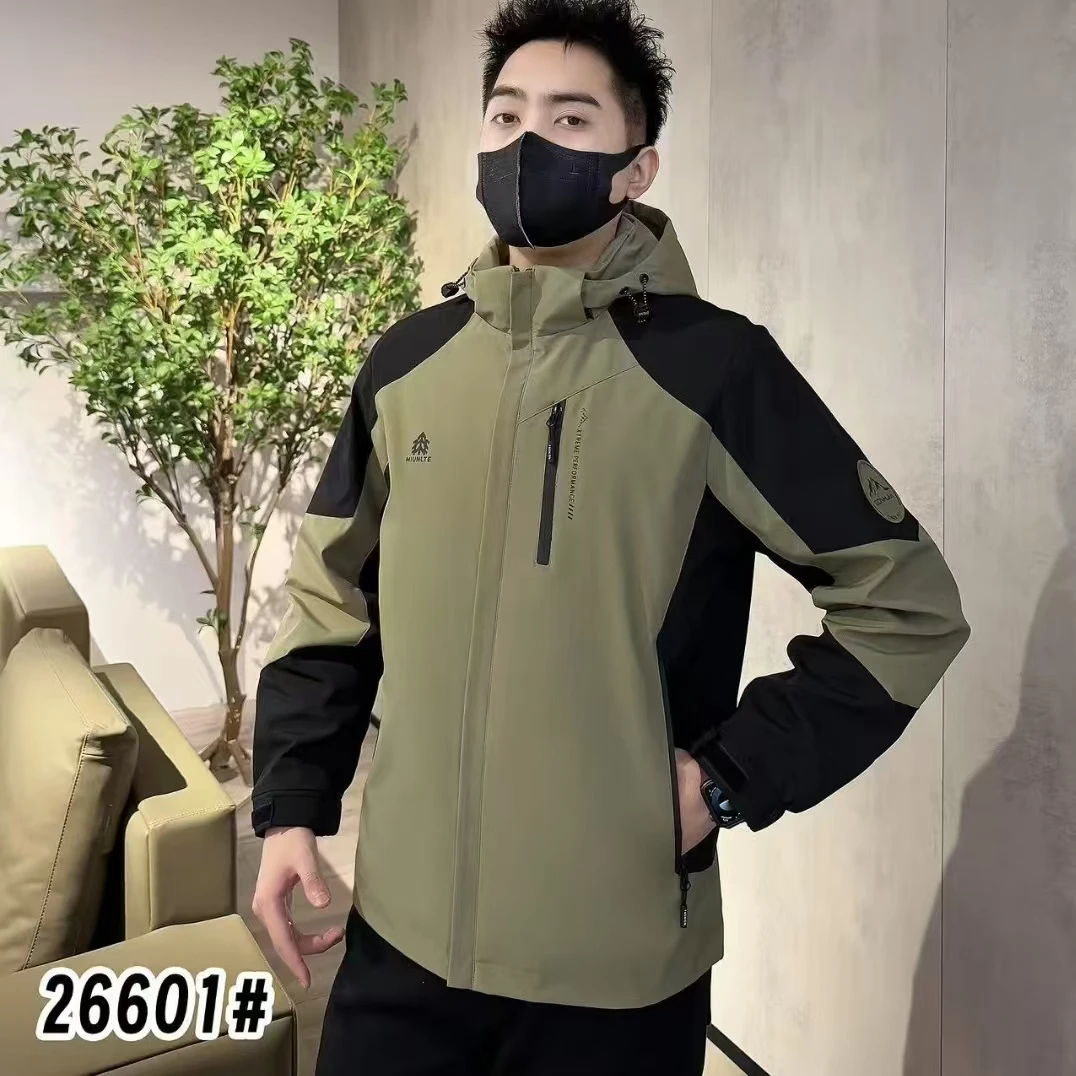 26601连帽可拆卸春季冲锋衣新款网红潮款户外精品时尚连帽好看