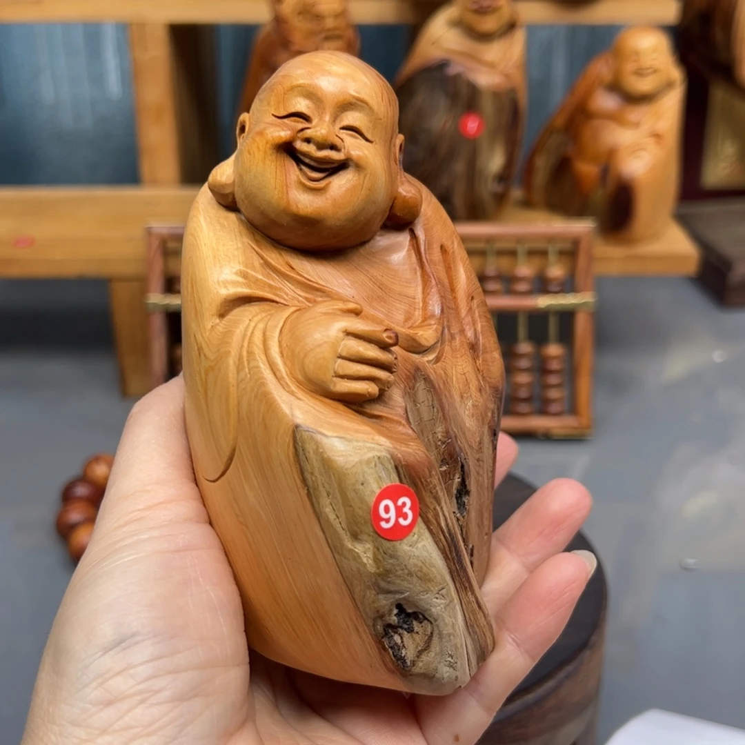 小***人木崖柏木摆件手把件，