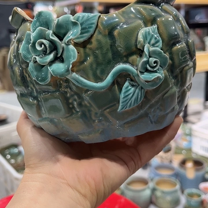 瓷片花盆多肉艺术品系列