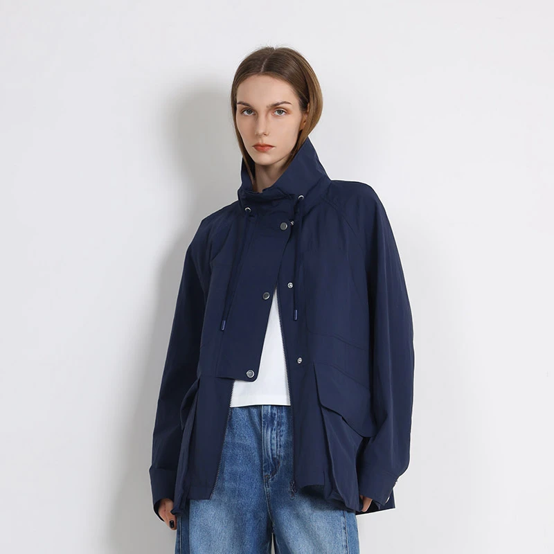 Jane express/简表达25年春新款休闲风衣时尚百搭宽松防风CFY5003