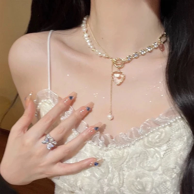 合金项链 超精致～新款轻奢个性百搭设计感合金项链   钛钢手链
