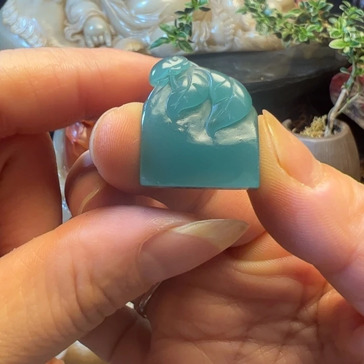 寿山石直播间福利印章雅安绿《一夜爆富》