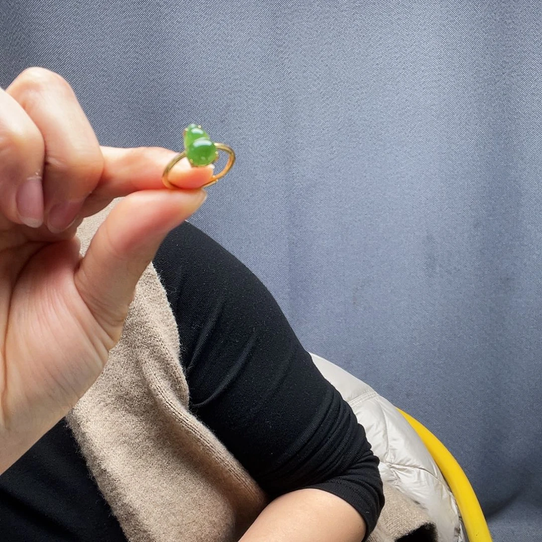 和田玉银S925镶嵌戒指