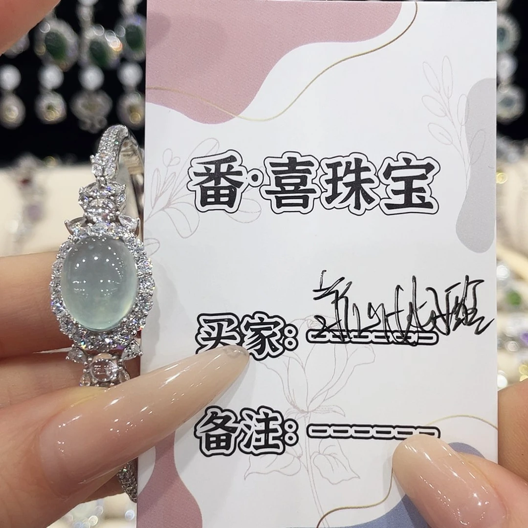 银S925镶嵌蛇纹石玉手链当***酷手链