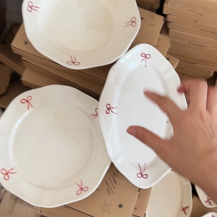 瓷片默认瑕疵商品蝴蝶结3件套