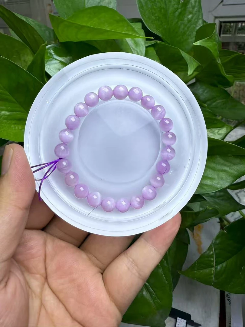 天然紫锂辉手串多样性发一7mm