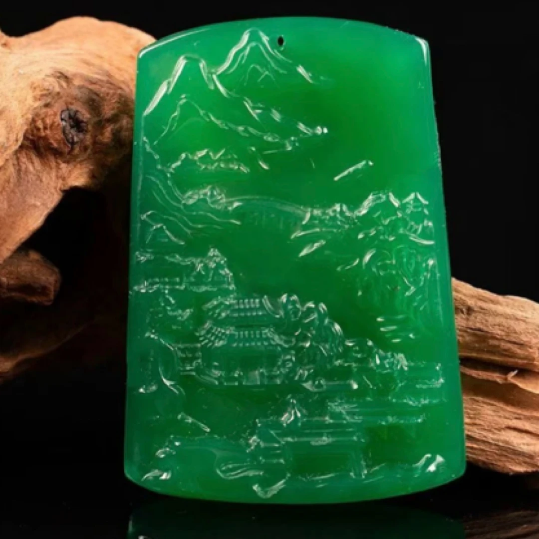 【喜喜甄选】BM-S001#高山流水-玉髓平安无事牌 -多样性发货其一