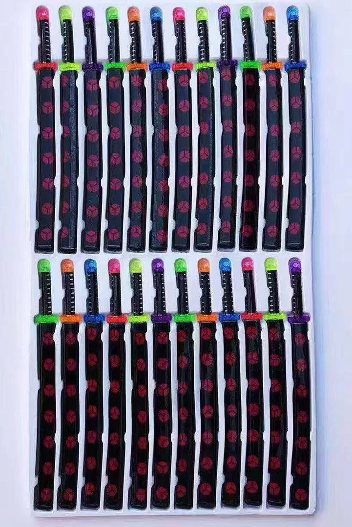 24入水晶刀鞘水晶玩具武士刀24公分男孩兵器学校周边热卖吊板玩具