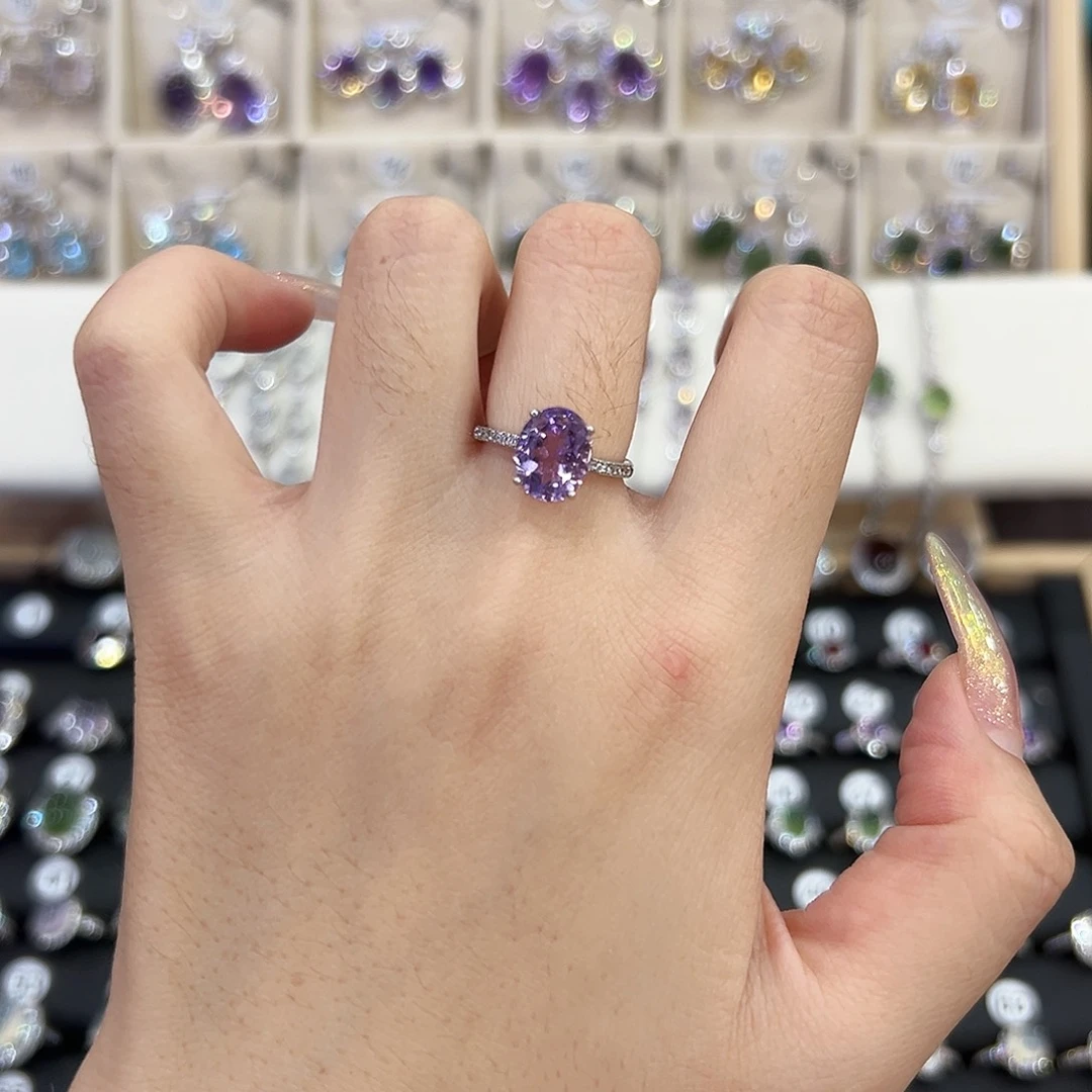 水晶银S925镶嵌戒指