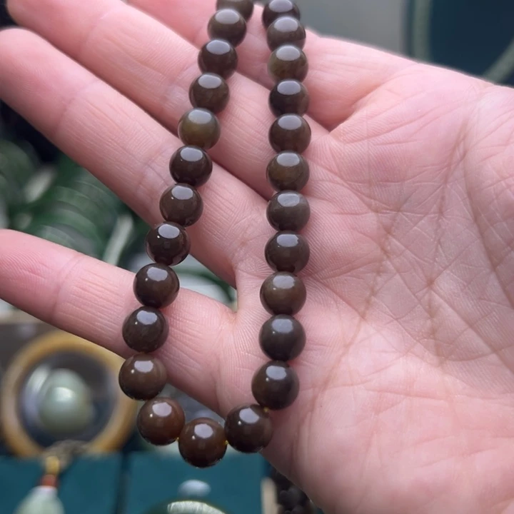 和田玉（糖玉）手链未镶嵌卡8