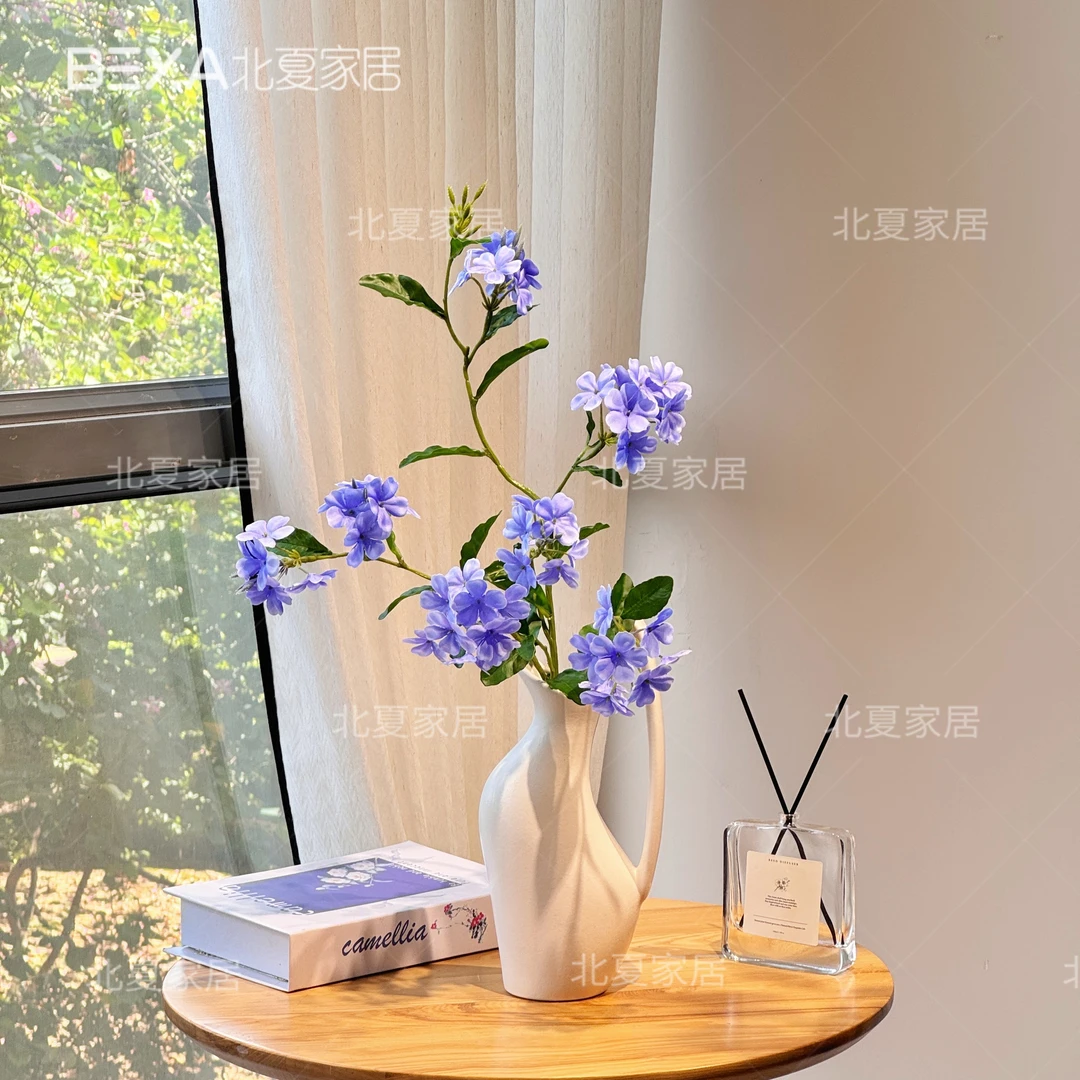 蓝雪花仿真花客厅假花餐桌花装饰摆件客厅仿真花摆件插花摆设道具