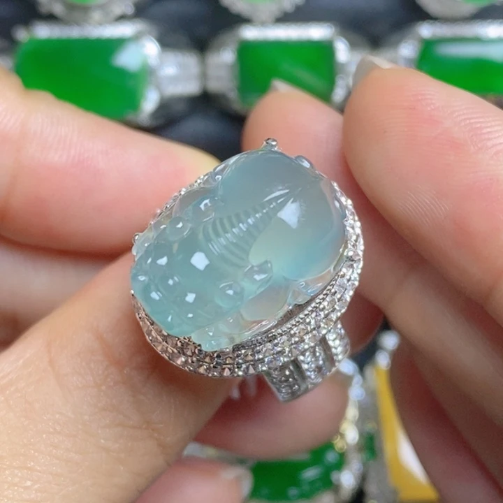 翡翠未镶嵌挂件貔貅