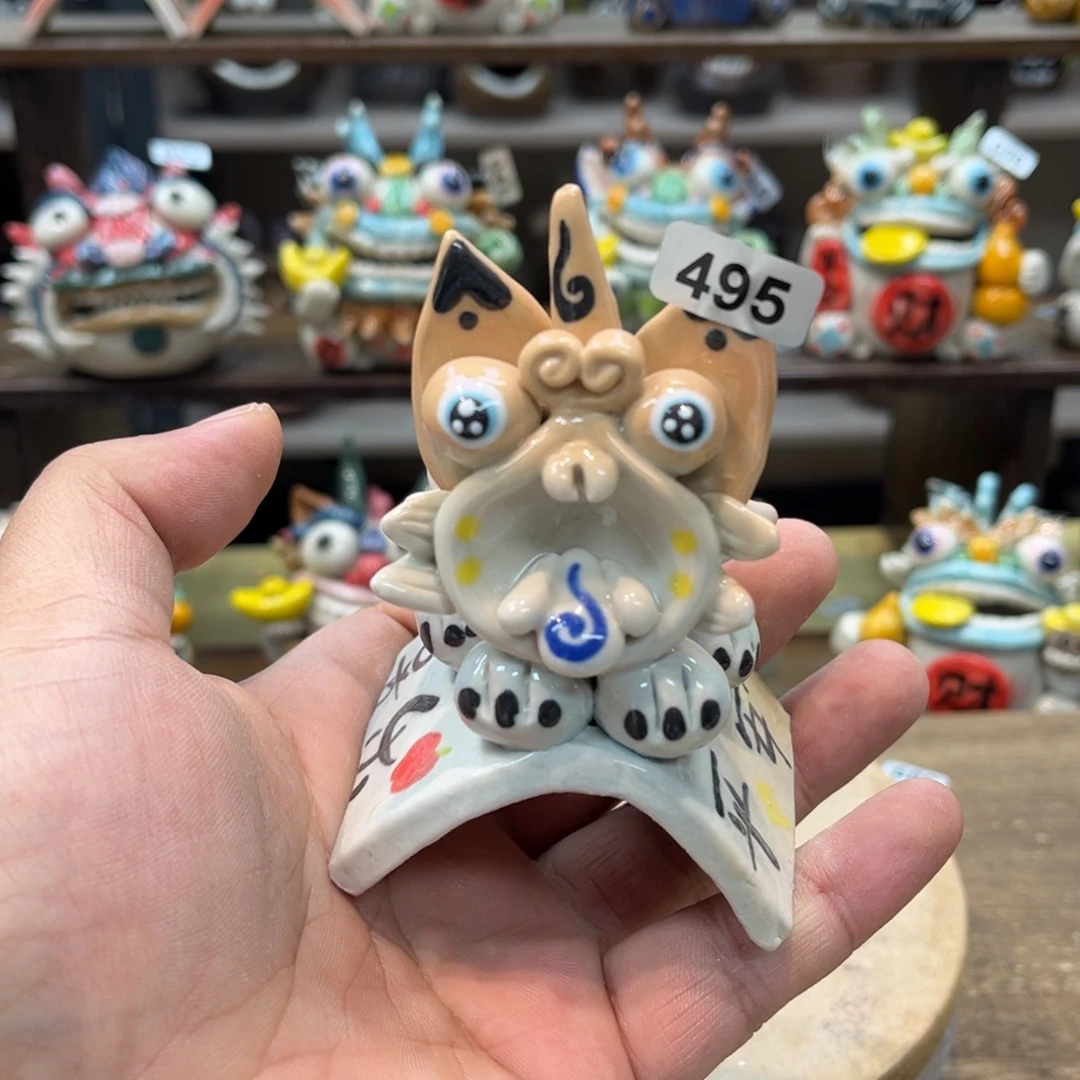 摆件纯手工抽象陶瓷摆件495