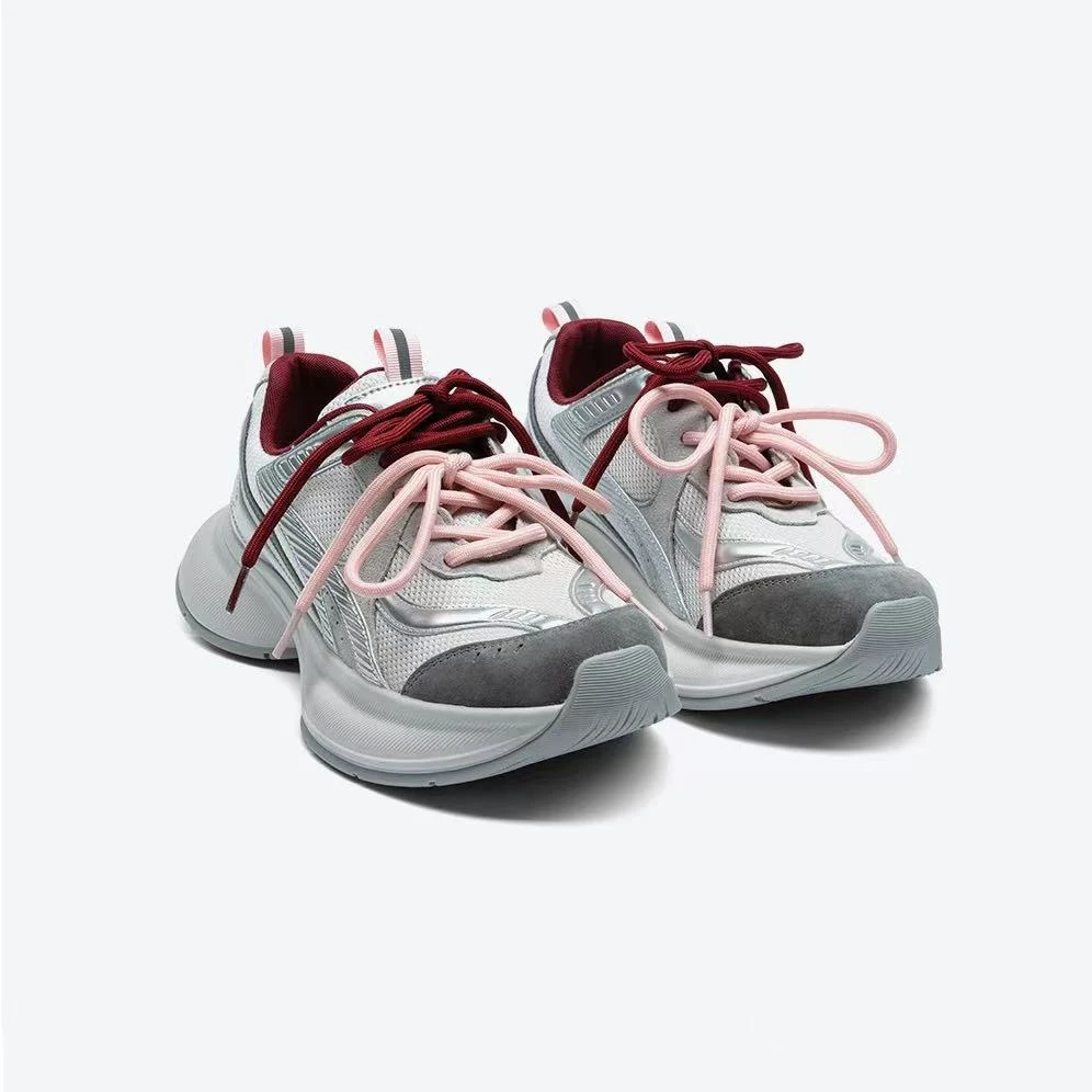 C6780 安可拉红  夏季时尚圆头系带休闲运动鞋女士老爹鞋