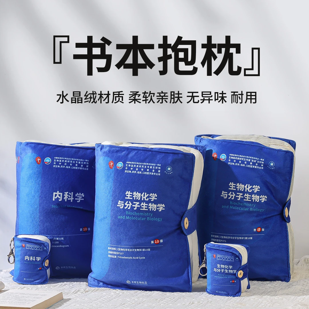 【丰晖生物】书本抱枕-柔软加厚两用