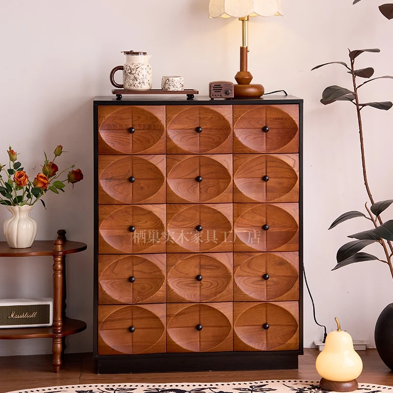 欧包斗柜中古风收纳柜实木储物柜 80*40*66/85/104cm