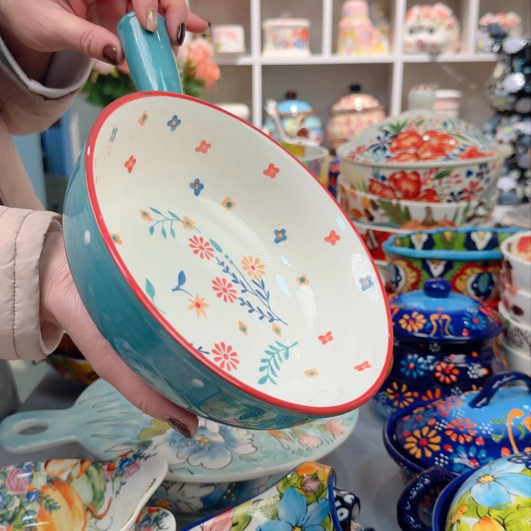 瓷7.5英寸手柄碗一只