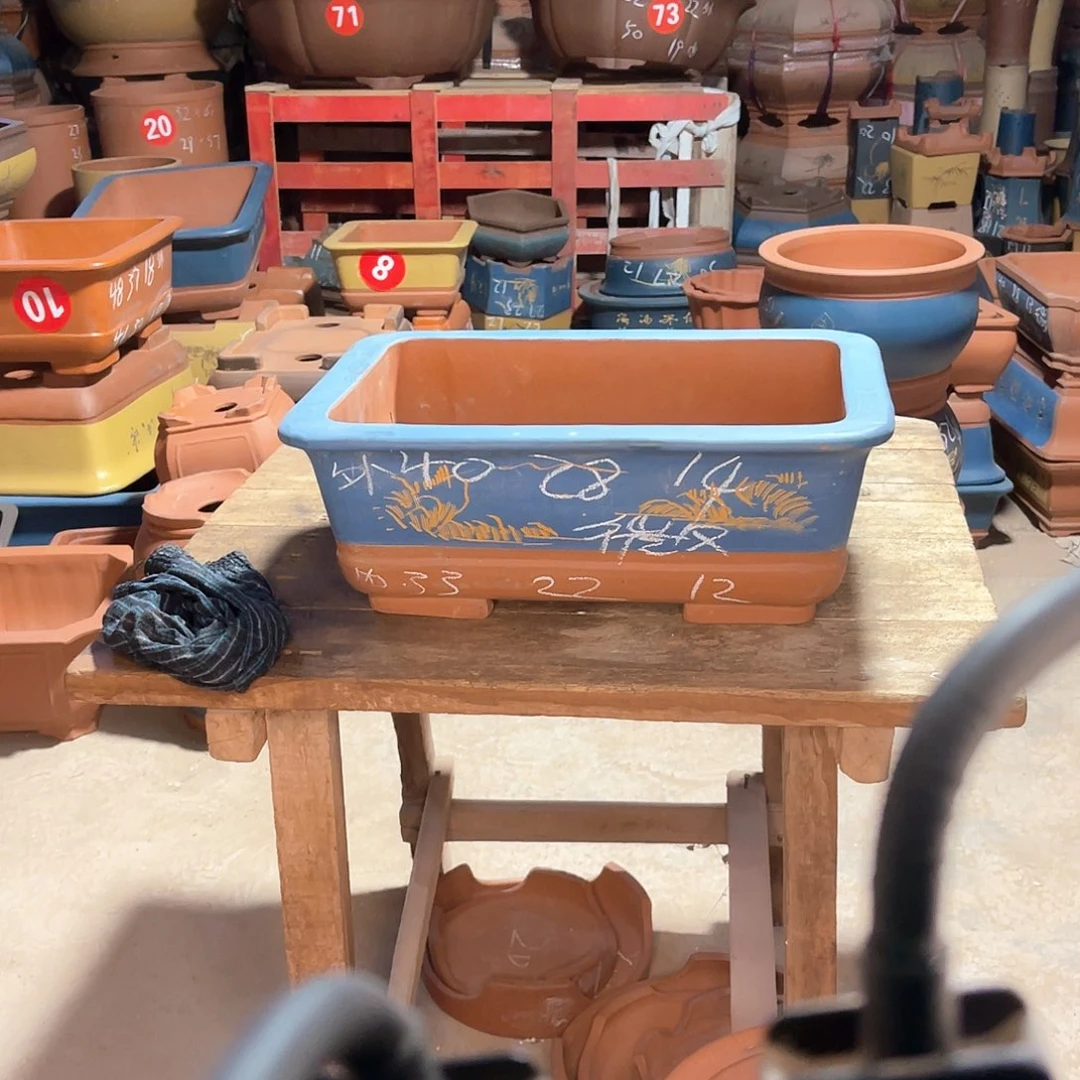 紫砂花盆长方盆一个