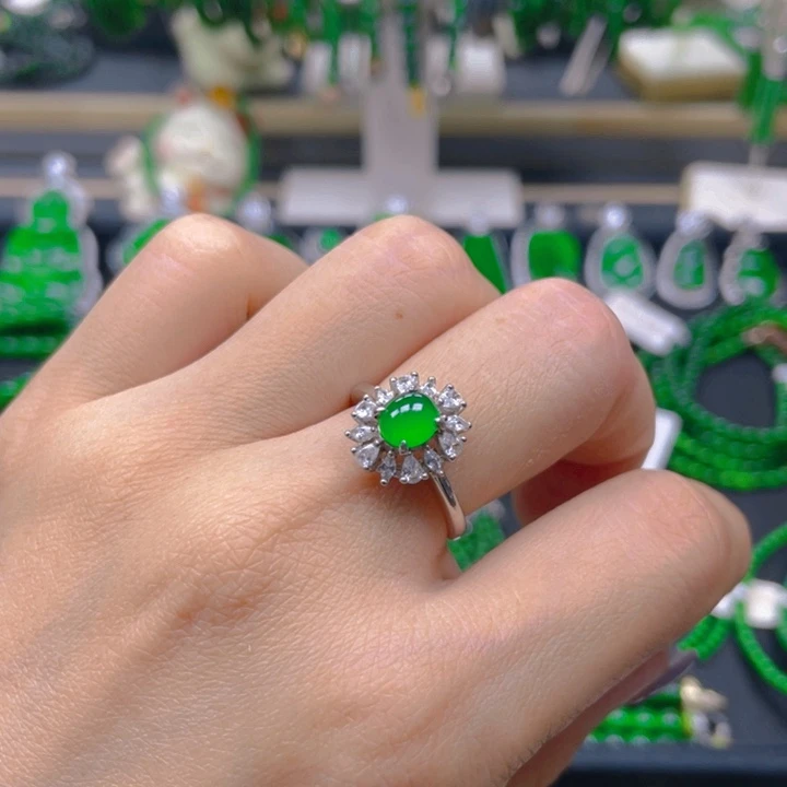 翡翠未镶嵌戒指蛋面戒指