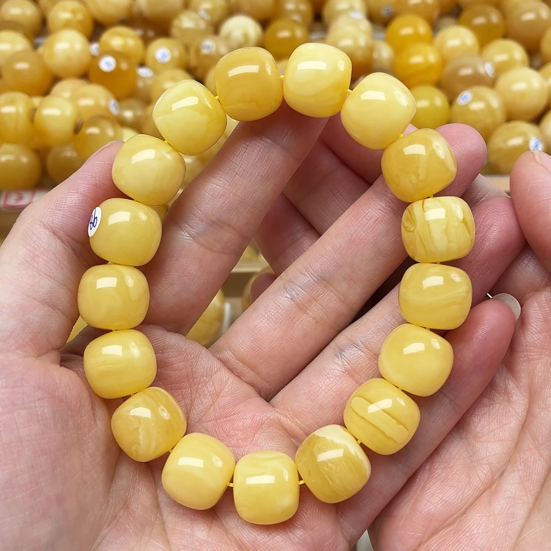 蜜蜡未镶嵌裸石蜜蜡14精工老型串98克价