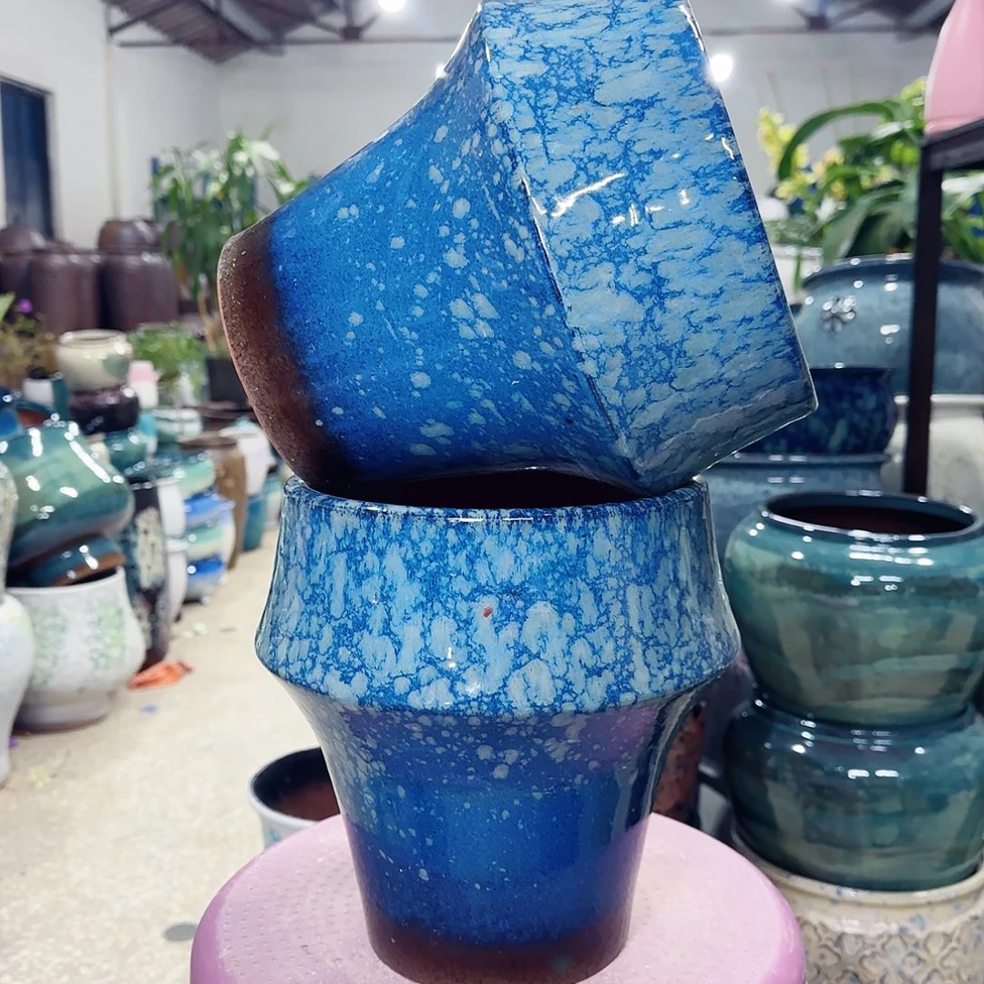 紫砂花盆高22口17