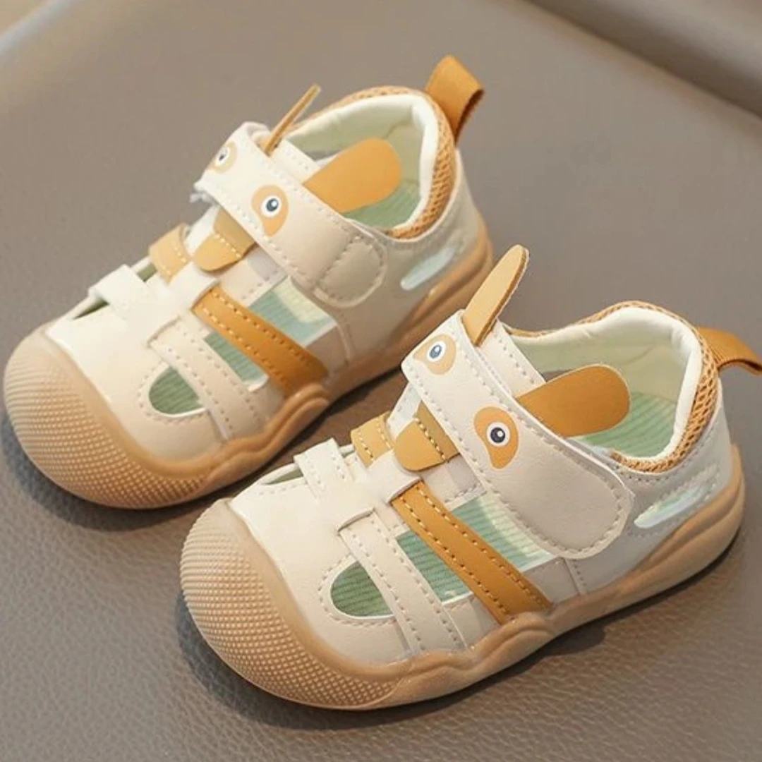 ABC 卡通小凉鞋婴儿鞋子2025夏季新款男宝宝凉鞋软底学步鞋小宝贝