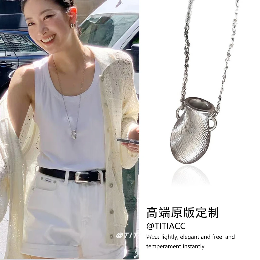 铜合金项链 水瓶吊坠项链女早秋轻奢时尚长款毛衣链配饰锁骨链潮