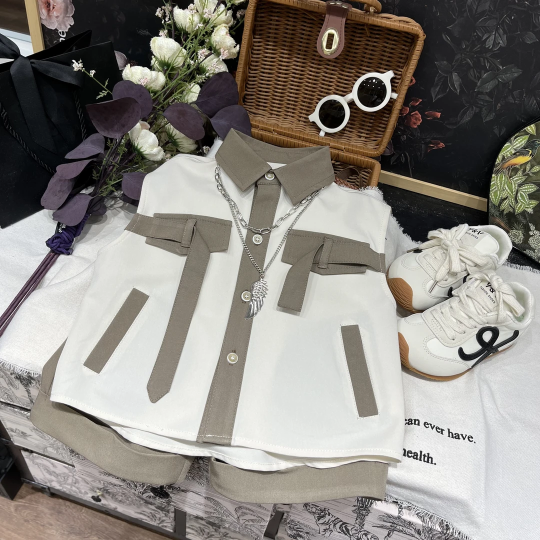 【星辰】儿童夏季新款时尚休闲百搭洋气韩版帅气夏款套装25L333