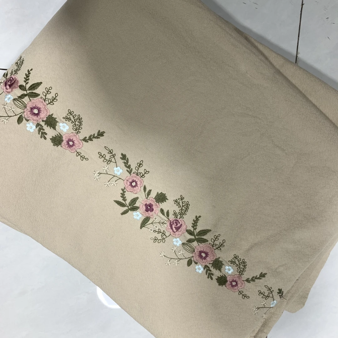 《鲁恬床品》汉麻绣春 加厚汉麻亲肤透气柔软高端绣花枕套一对