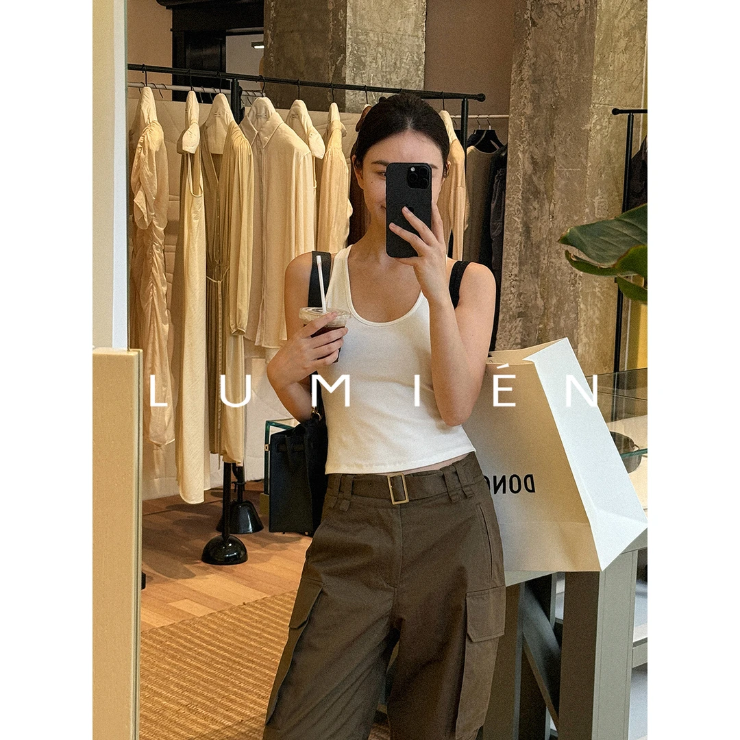【LUMIEN 新品】“清爽夏日”修身大U领挂脖背心LX5GBB004