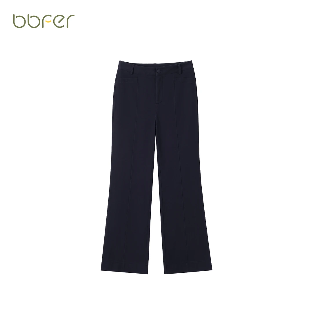 本依凡秋款女士微喇休闲裤WTSKZ0210高腰显瘦微弹长裤都市松弛