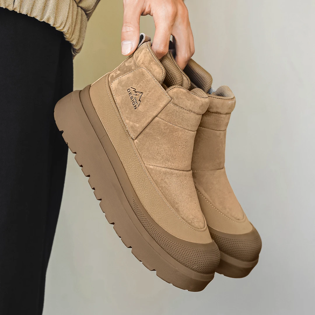 2025新款男款真皮马丁靴冬季加绒加厚保暖棉鞋雪地靴高帮鞋男靴子