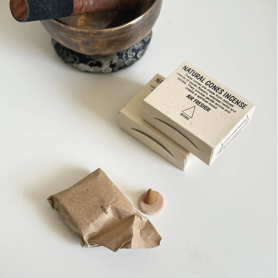 Nepal 正品莲花手工塔香天然室内淡雅香（带香托