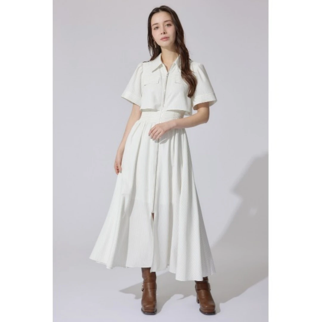 【表姐家】夏季新款 R 工装风商务通勤时尚短袖衬衫夏季连衣裙