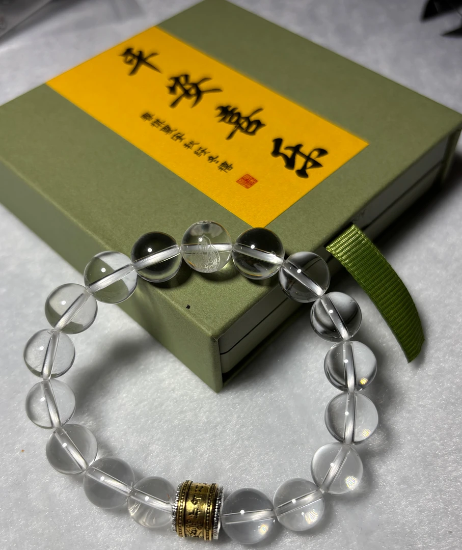 天然白水晶散珠手串手链配珠饰品挂件手链配饰