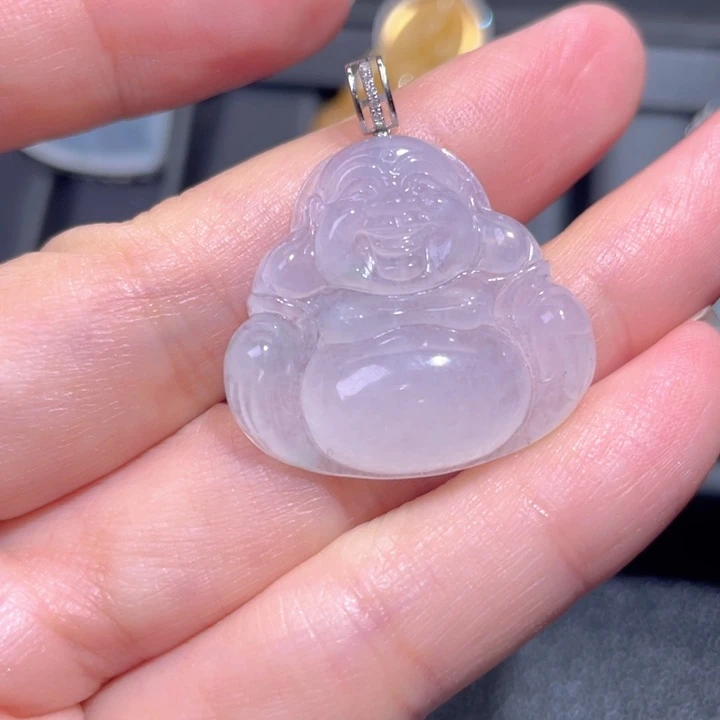 颈饰18K金镶嵌翡翠翡翠