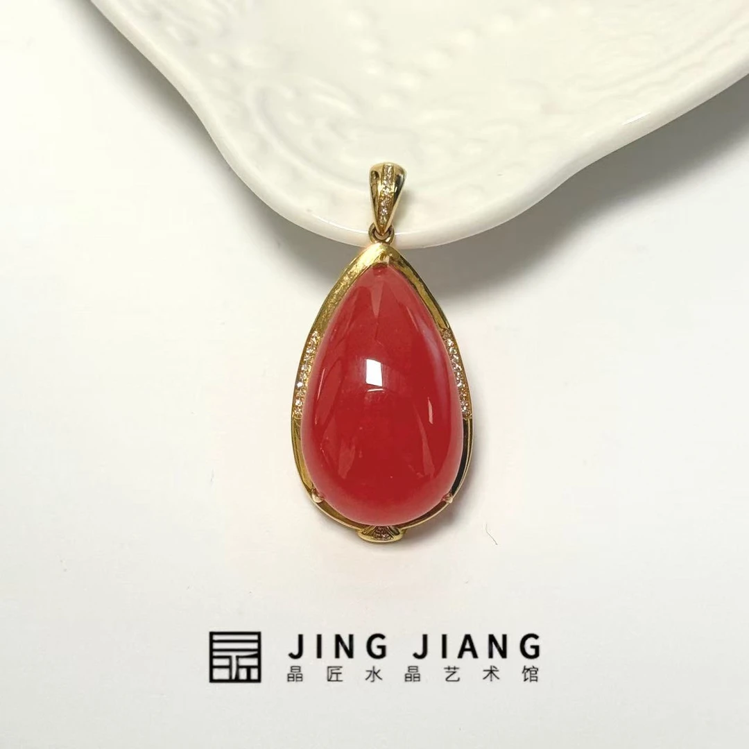 晶匠18K红纹石吊坠  编号H-JP52356