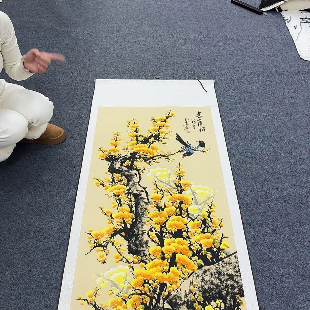 国画作品小姐姐放漏中