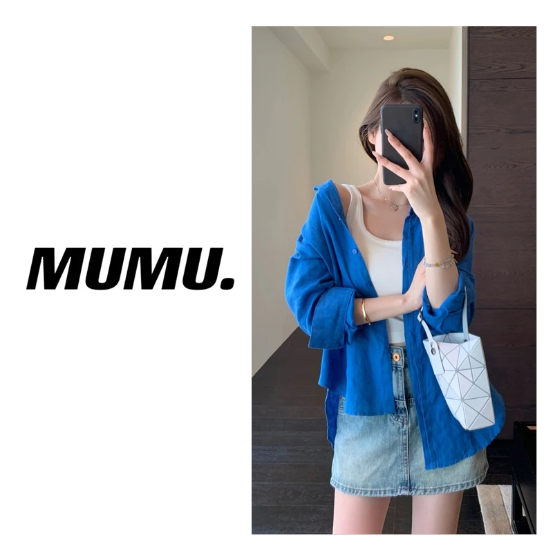 无麻不夏天~100比利时雨露亚麻 宽松廓形休闲松弛感衬衫女11080