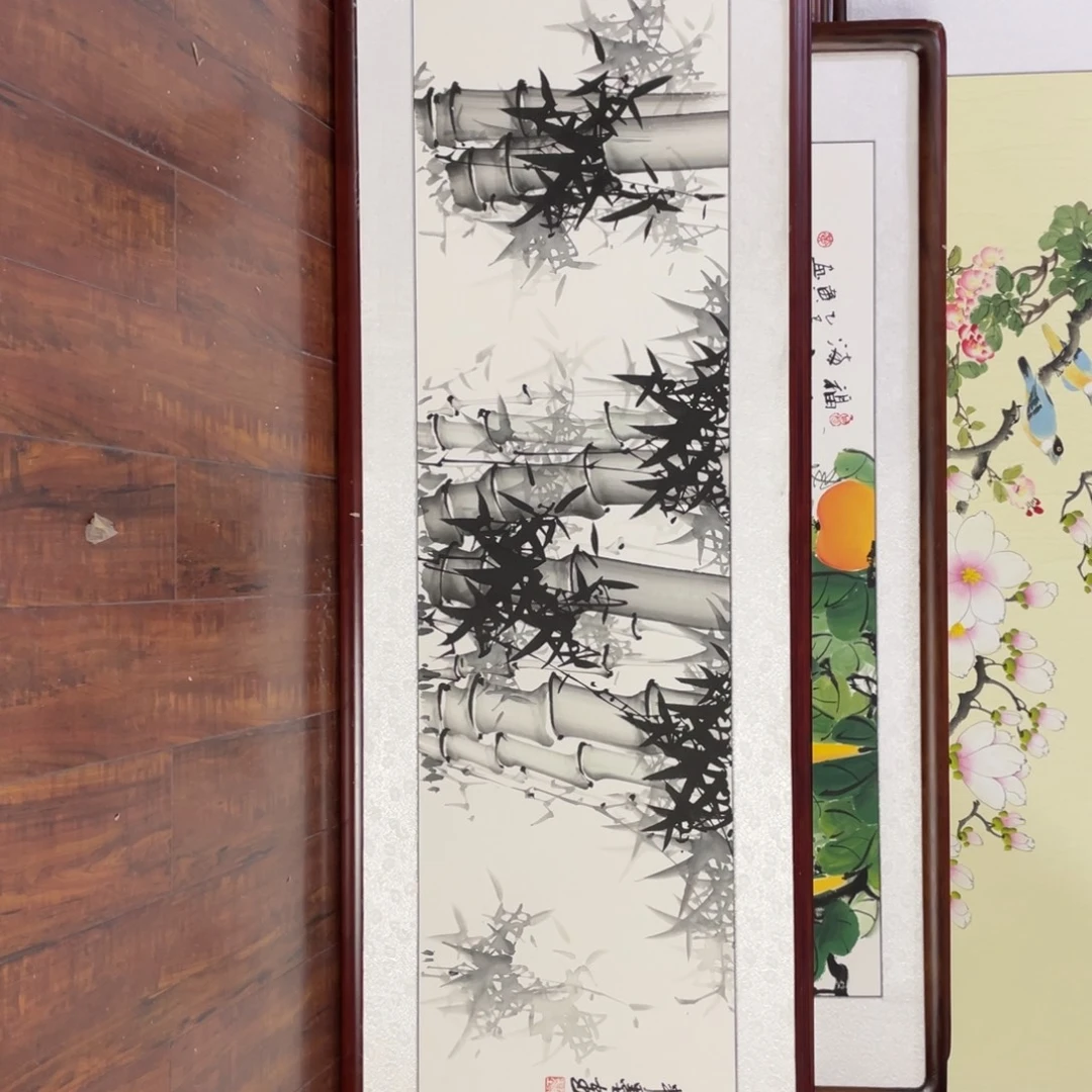 国画带框尺寸48*163厘米