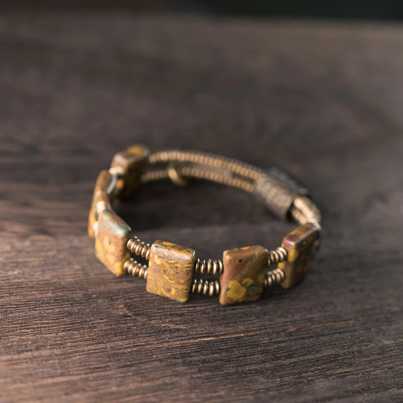 黄铜手链 个性小众设计手串男 原创复古潮流手排 百搭手链手饰女