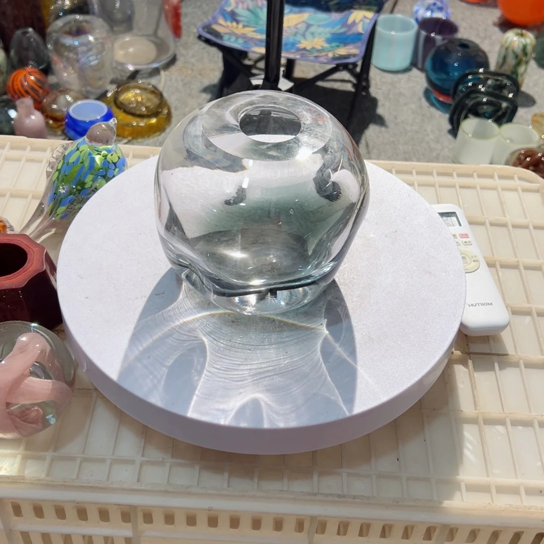 弘扬琉璃花器微瑕高度12