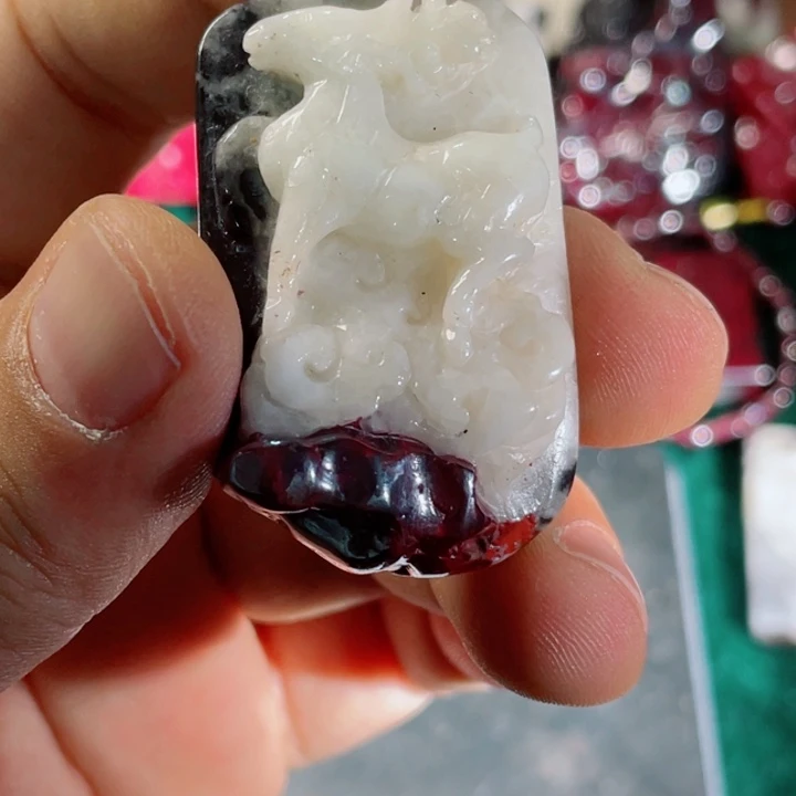天然辰砂?**形原石首饰