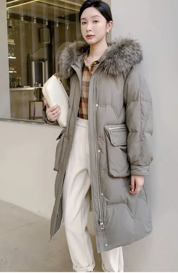 章～冬季大地色系大毛领面包服