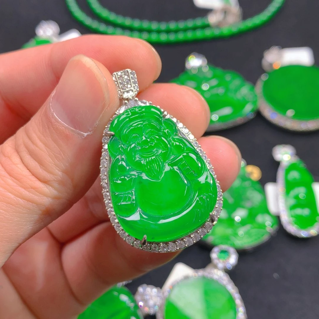 翡翠颈饰银S925镶嵌1111111111