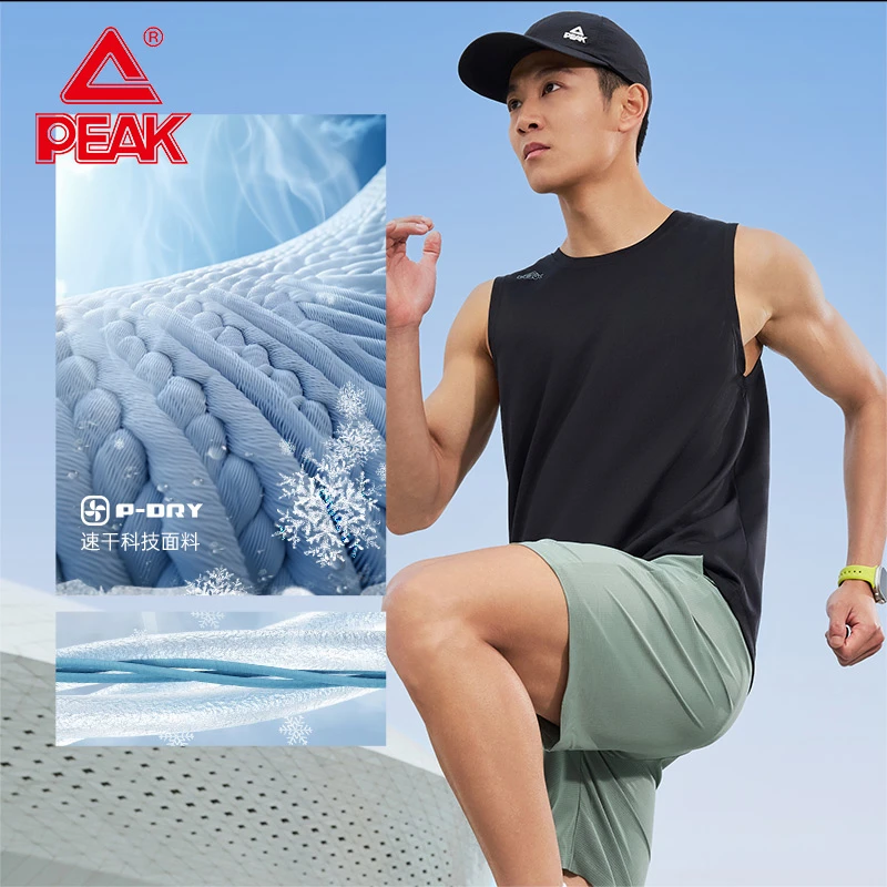 匹克二次呼吸速干跑步背心男士夏新品运动无袖跑步健身训练上衣男